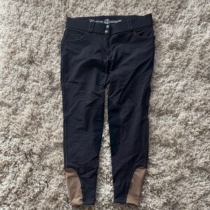 ELATION Navy and Tan Riding Pants